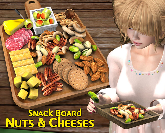 Snack Board Nuts & Cheeses Platter