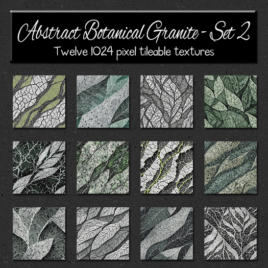 *Wallflowers* Abstract Botanical Granite - Set 2