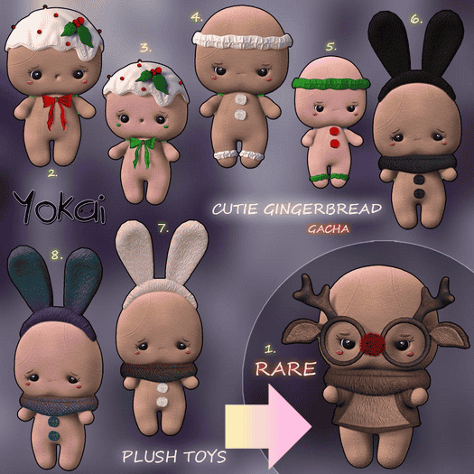 1.YOKAI - Cutie Gingerbread GACHA - Fawn RARE