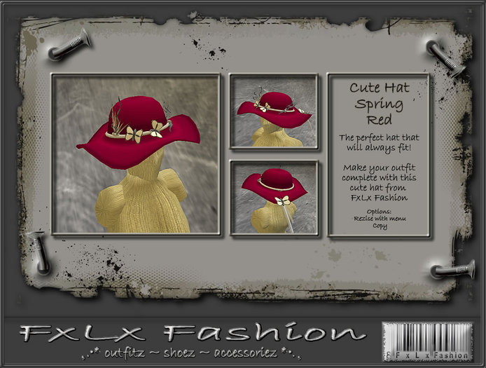 Cute Hat -SPRING RED- 