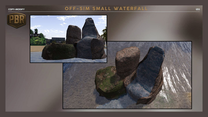 Off-Sim Small Waterfall _ Copy/Modify (Animated Water)