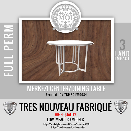 Merkezi Foyer Table - Full Perm FM0034