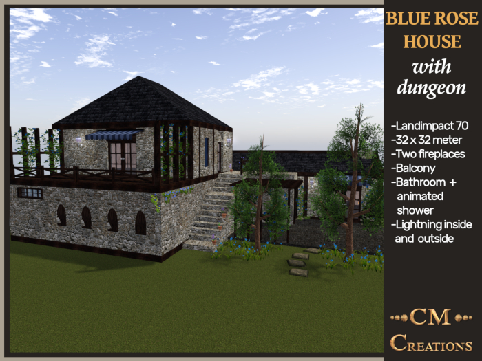 Blue Rose House. comes with dungeon!