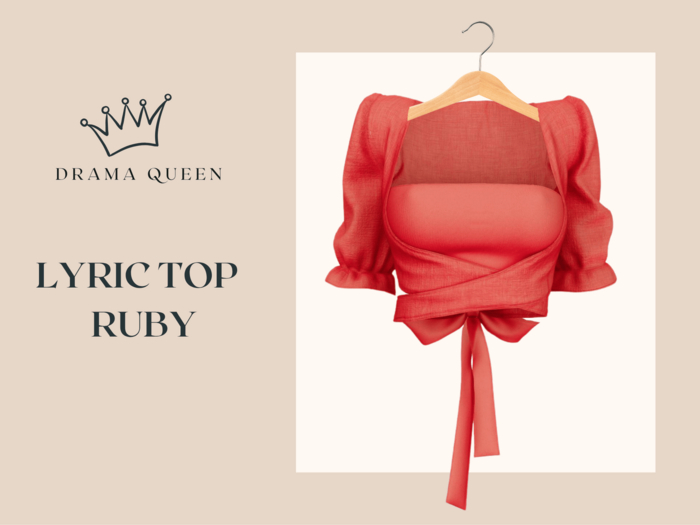 DRAMA QUEEN Lyric Top - Ruby (ADD)