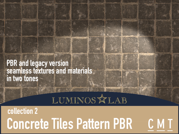 LL Concrete Tiles Pattern PBR (coll2) Full Perm
