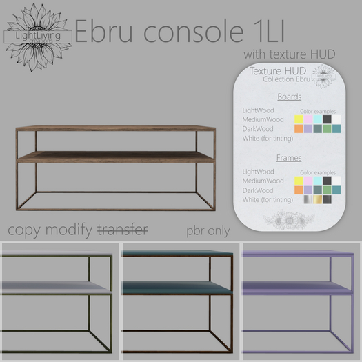 ~LLc~ Ebru console 1LI w. texture HUD