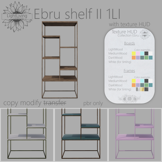 ~LLc~ Ebru shelf II 1LI w. texture HUD