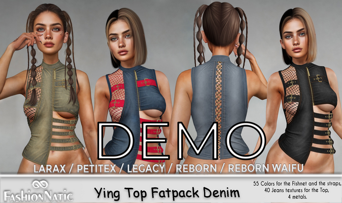 Demo Top Ying  Fatpack Denim - Jeans - Reborn, Waifu, Legacy, LaraX, PetiteX FashionNatic