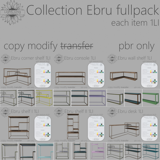~LLc~ Collection Ebru fullpack w. texture HUDs