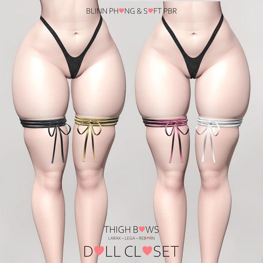 ~DOLL CLOSET~ THIGH BOWS ~ FATPACK