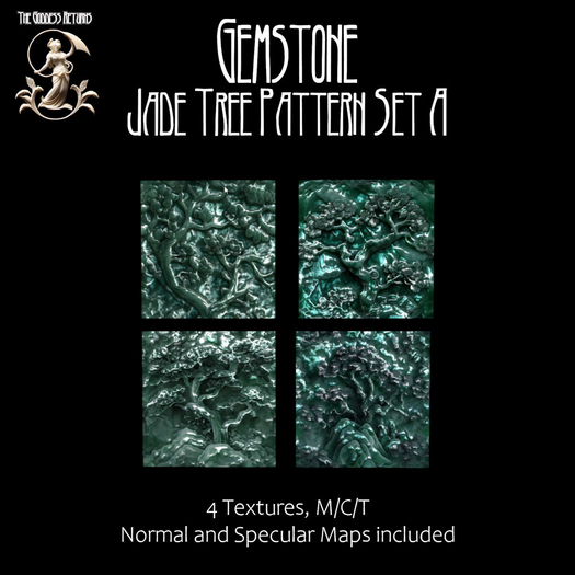 TGR - Gemstone - Jade  Tree Pattern Set A boxed