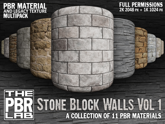 The PBR Lab - Stone Block Walls Vol 1 Multipack