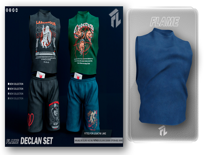Flame Declan TankTop Blue