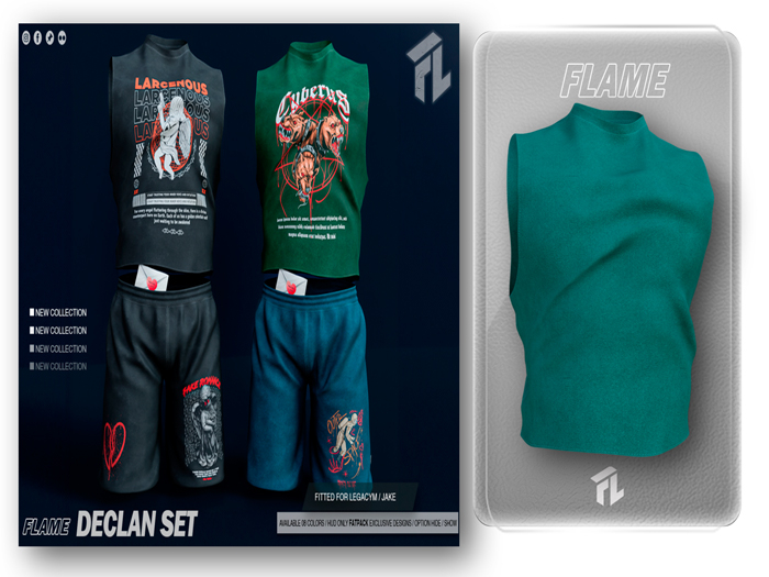 Flame Declan TankTop Aqua