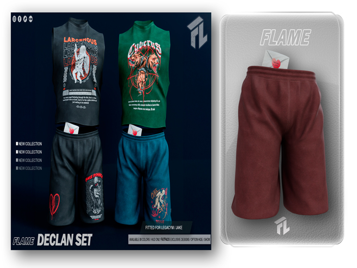 Flame Declan Short Red