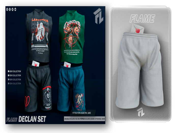 Flame Declan Short White