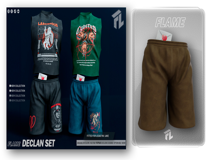 Flame Declan Short Brown