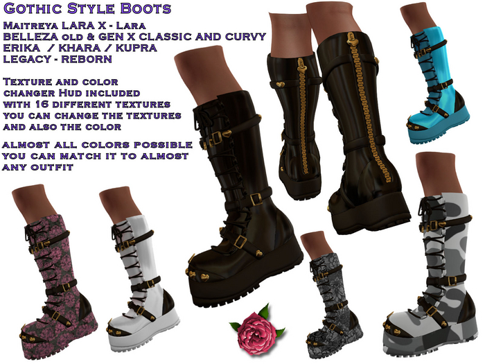 Gothic Style Boots  (ADD)