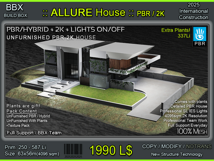 HOUSE ALLURE - PBR - Hybrid