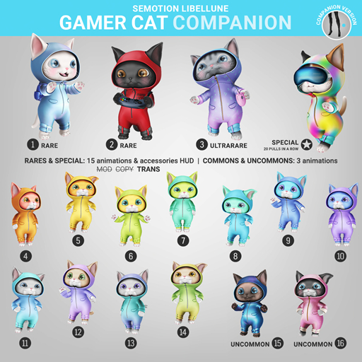 SEmotion Libellune Gamer Cat Companion COMMON 09