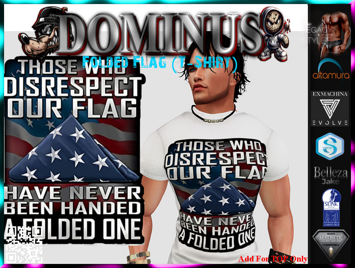 ~DOMINUS~Folded Flag (T-Shirt) Legacy