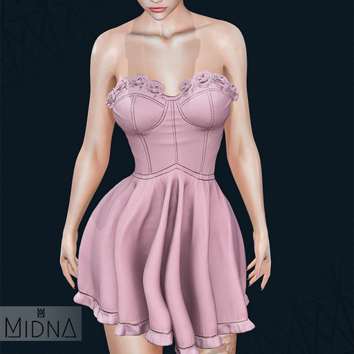 MIDNA - Blossom Dress - ROSE [ADD]
