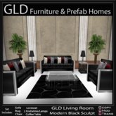 GLD Living Room Modern Black Sculpt