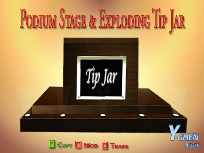 YGHEN DJ Stage & Podium TipJar 