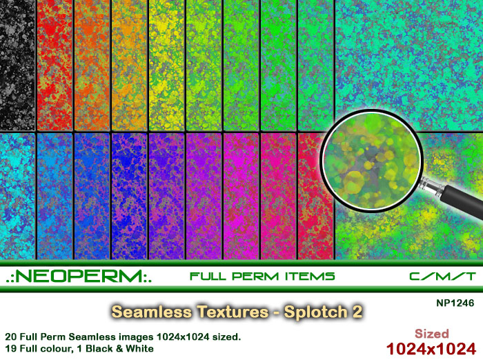 Second Life Marketplace - .:NeoPerm:. Splotch Seamless 02 - NP1246 ...