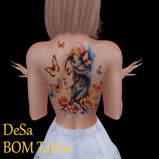 DeSa -Butterfly Girl C01- BOM Tattoo (Add)