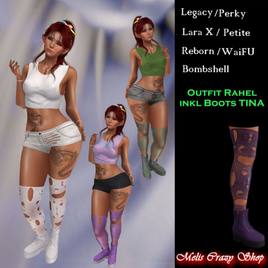 RAHEL TOP & SHORT & TINA BOOTS
