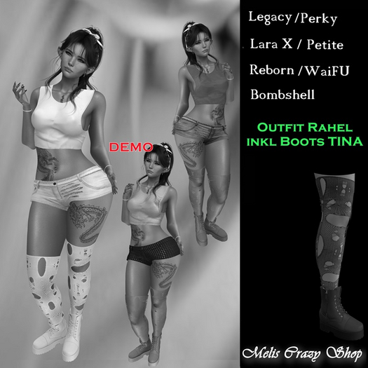 DEMO RAHEL TOP & SHORT & TINA BOOTS