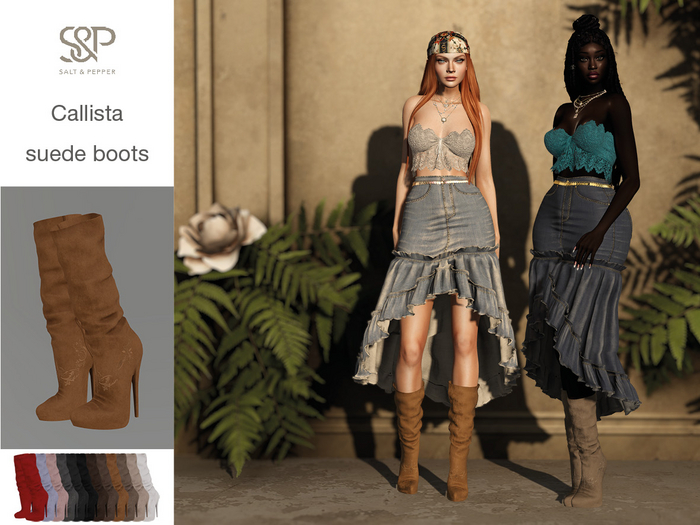 S&P Callista suede boots Maitreya LaraX