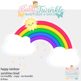 happy rainbow sunshine cloud