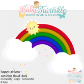 happy rainbow sunshine cloud  dark