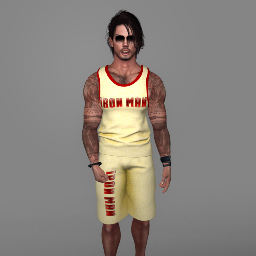  MALE IRONMAN TOP & SHORTS