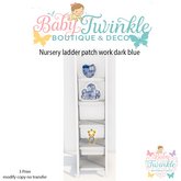 nursery ladder patch work dark blue