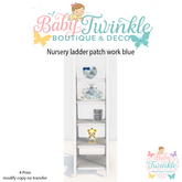 nursery ladder patch work blue