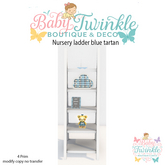 nursery ladder blue tartan