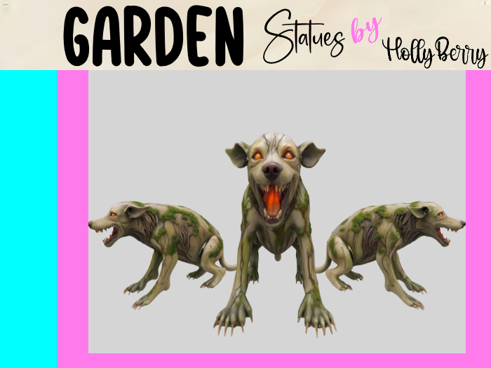 HB: Haunted Mossy Stone Dog FuLL PERM