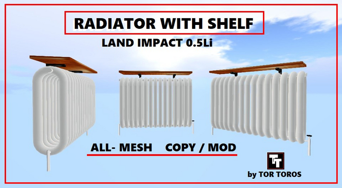 Radiator with Shelf  1Li
