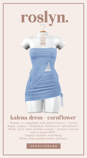 roslyn. kalena outfit. cornflower [unpack]