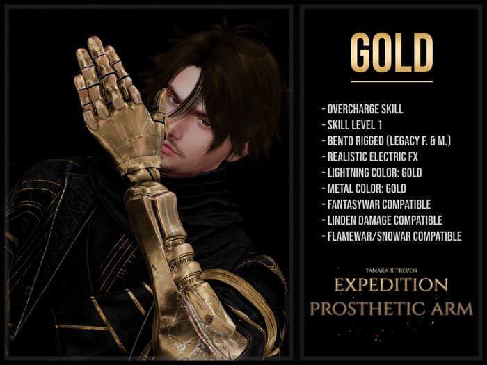 [TANAKA x TREVOR] - EXPEDITION PROSTHETIC ARM - (GOLD)