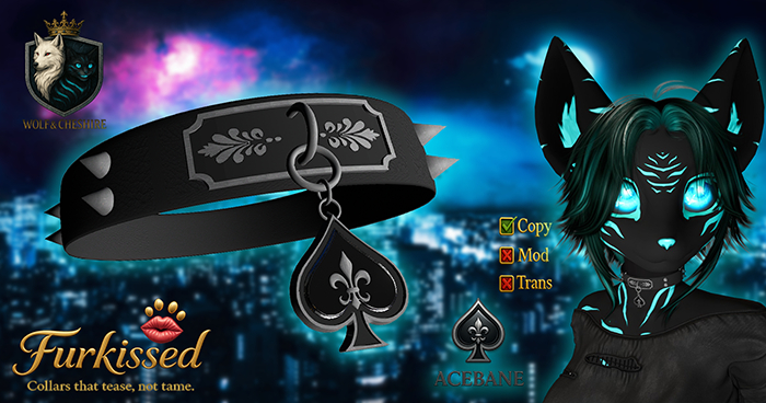 -:[W&C]:- FurKissed Collar - AceBane