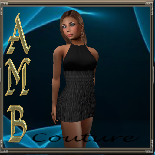 AMB Ruffled Mini Dress Black Box