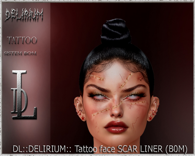 DL::DELIRIUM:: Tattoo face SCAR LINER (B0M)