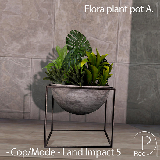 P.ReD.Flora plant pot A  - Box