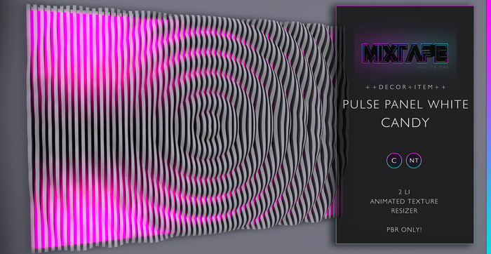 MIXTAPE Decor - pulse panel white - candy 