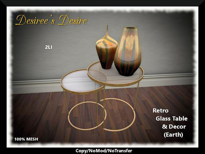 ::::Desiree's Desire:::: Retro Glass Table & Decor (Earth)