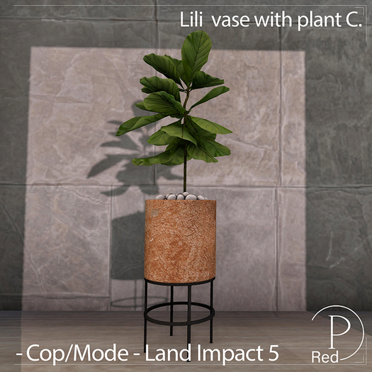 P.ReD. Lili  vase with plant C - Box